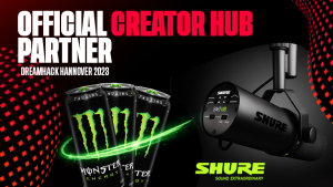 Shoutout to the Official Partners of our Creator Hub: Shure and Monster Energy!
